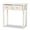 Baxton Studio Lambert Traditional White Finished Wood 2-Drawer Console Table 194-11931-ZORO - alternate 6